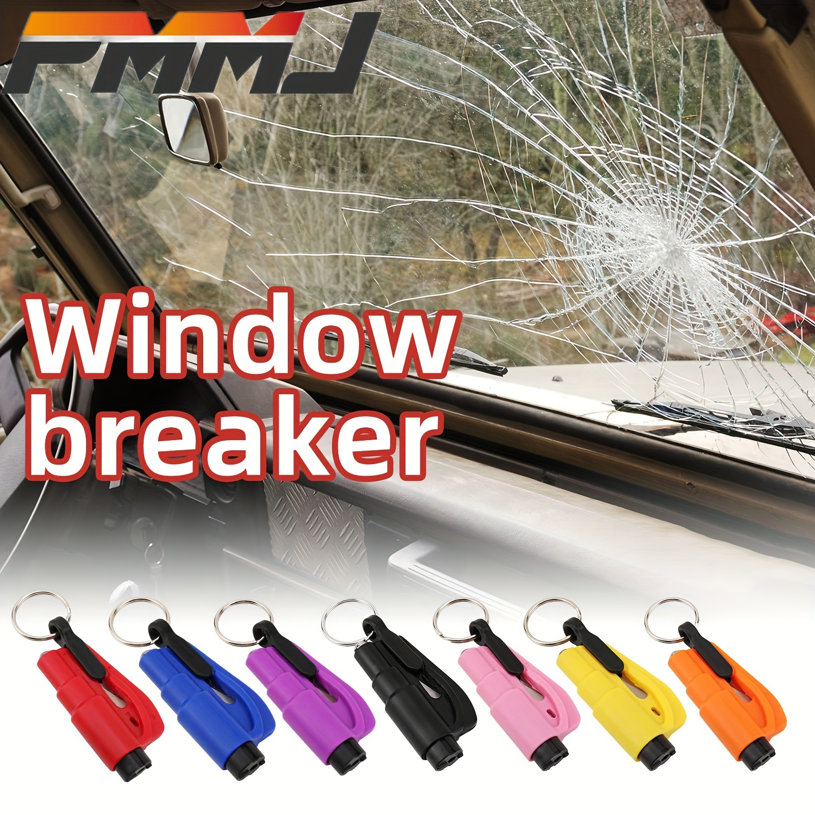 Pmmj 2 in 1 Car Safety Hammer Seatbelt Cutter Window Breaker - Temu Japan