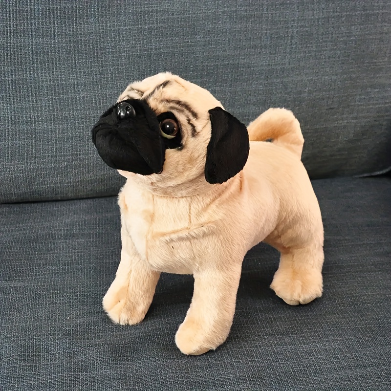 Juguete De Peluche De Perro Pug De Pie Adorable De 33 Cm 13 Pulgadas Juguete De Peluche De Perro Regalos De Navidad De Re