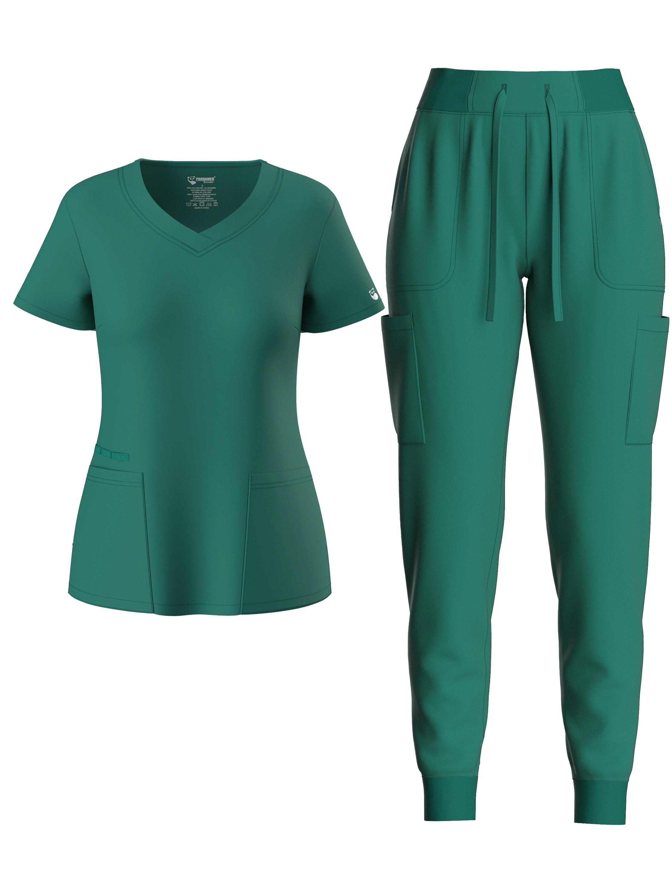 Emerald Green Scrub Suit Set – Cutton Garments