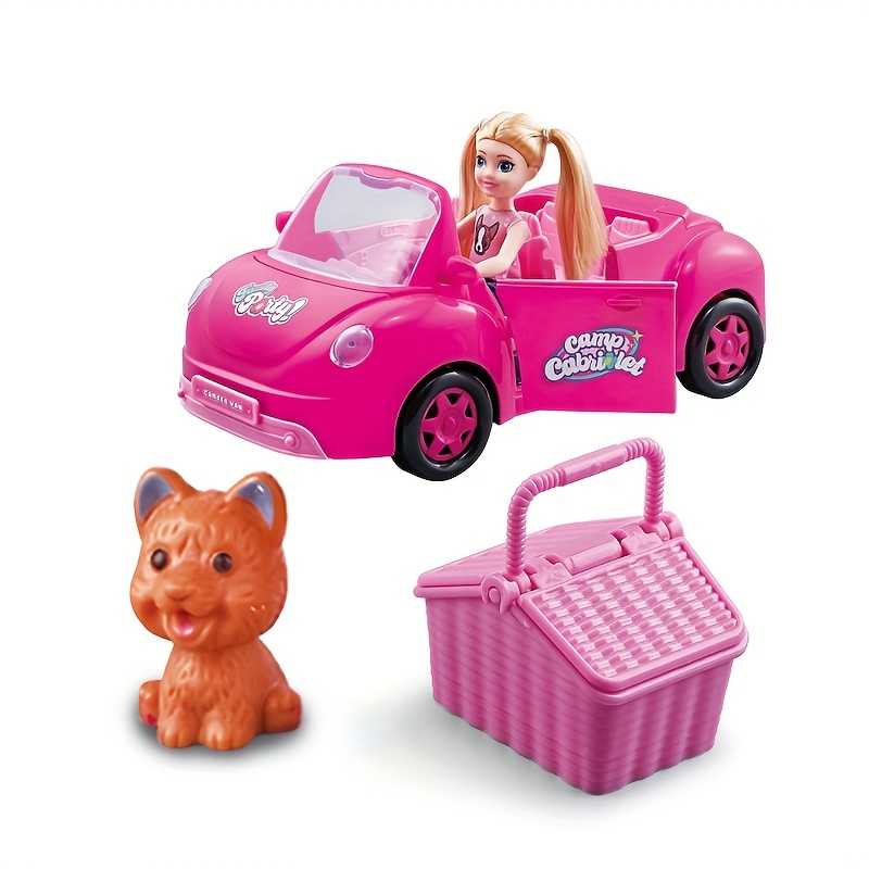 Travel Girl Doll's Vehicle Funny Cabriolet Mini Girl - Temu