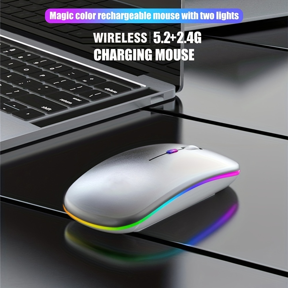 Wireless Gaming Mouse Usb Rechargeable Mice Silent Backlit - Temu Australia