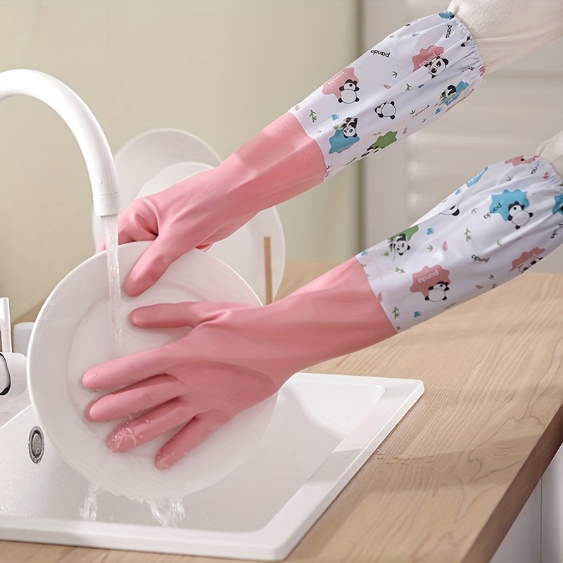 Generic Gant de ménage respirant imperméable à l'eau mince, gants chaud  longs lavage cuisine nettoyage à prix pas cher