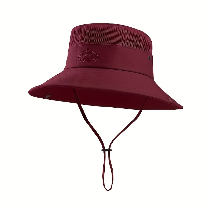 Mens Summer Bucket Hat For Outdoor Uv Protection Cotton Mesh