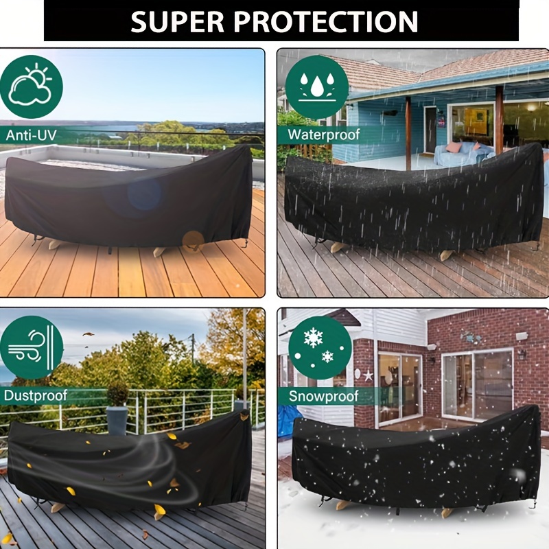 1pc Cubierta Columpio Patio Aire Libre 3 Plazas Triple Hamaca Planeadora  Cubierta Impermeable Protección Clima Protector Muebles Exterior Negro, Ahorra Dinero En Temu