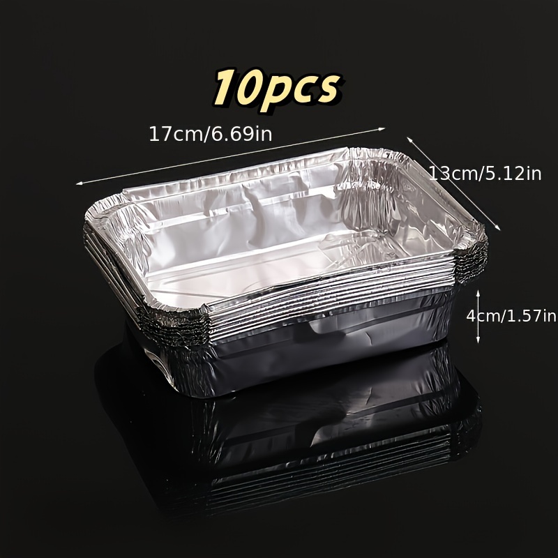 10Pcs Pans Foil Tins Small Foil Pan Foil Trays for Baking Barbecue