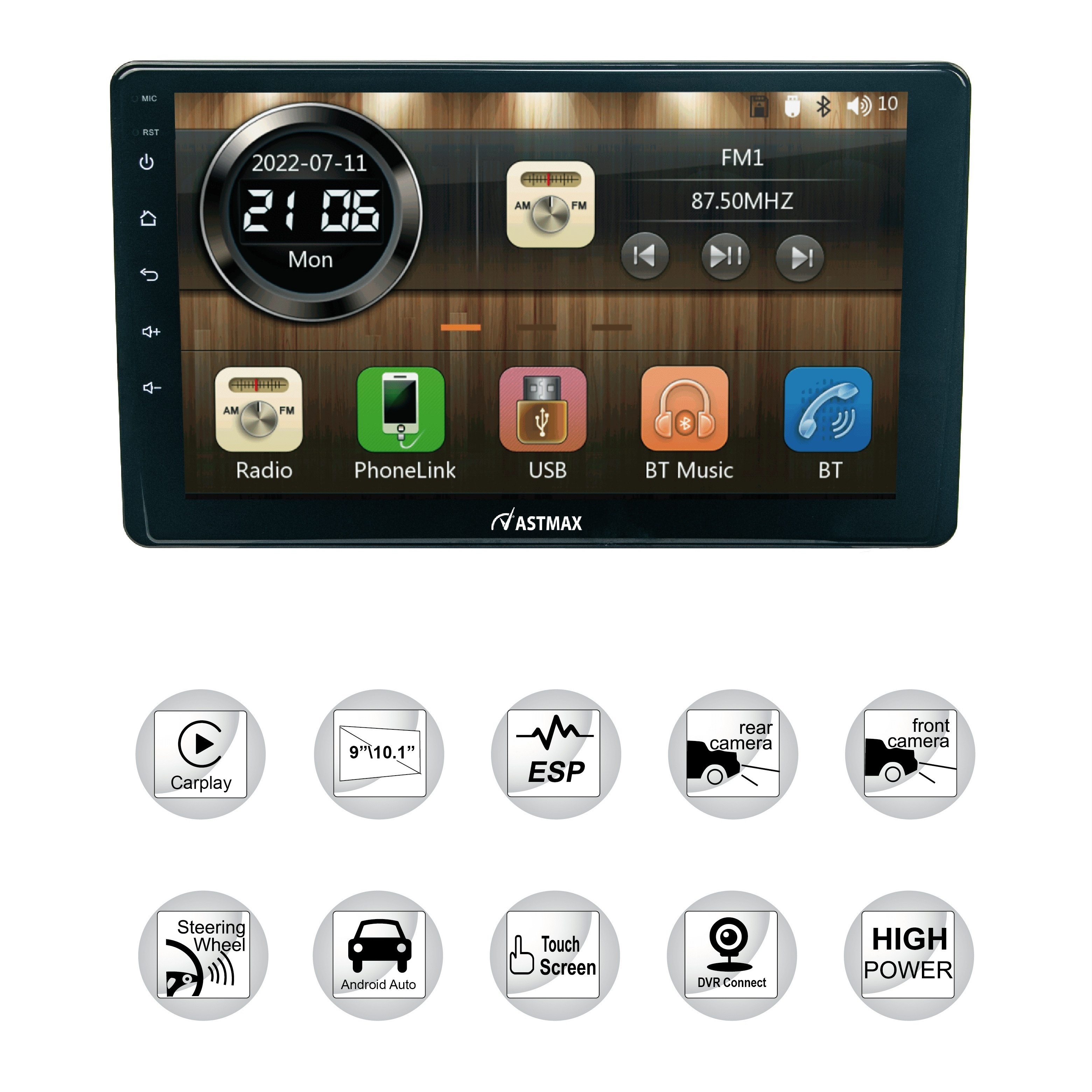 1 Din Car Stereo Compatible Carplay Android Auto Hd - Temu