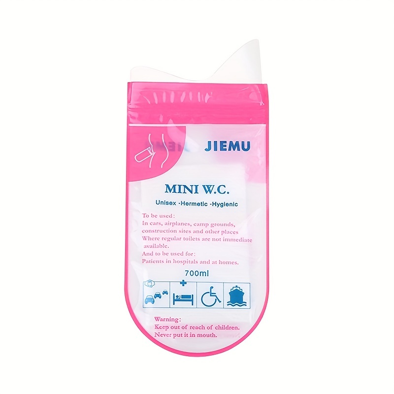 20 x Jiemu Urine Bag Mini WC Portable Disposable Unisex Mobile Emergency  Toilet.