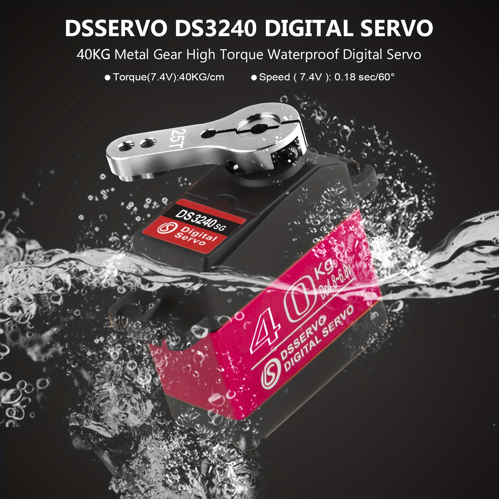 Servo Digital Rc 12kg, Engranaje Metal Completo Alto Torque Brazo