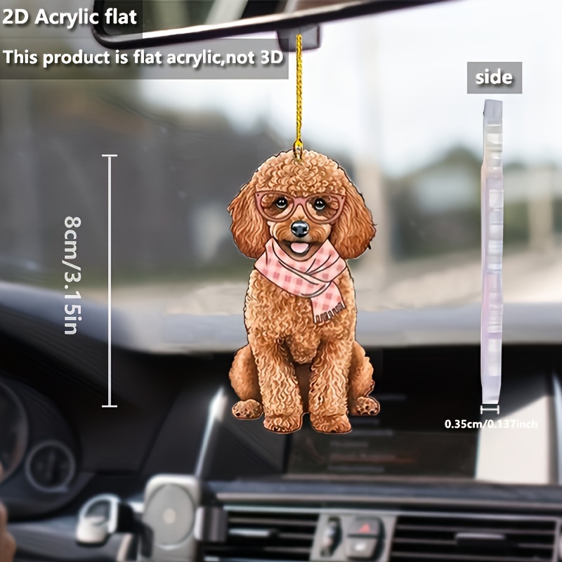 Niedliche Schaukel Hund Spiegel hängendes Auto Innenraum Zubehör,  Französische Bulldogge Auto hängende Verzierung, Auto Rückspiegel Anhänger  Dekoration