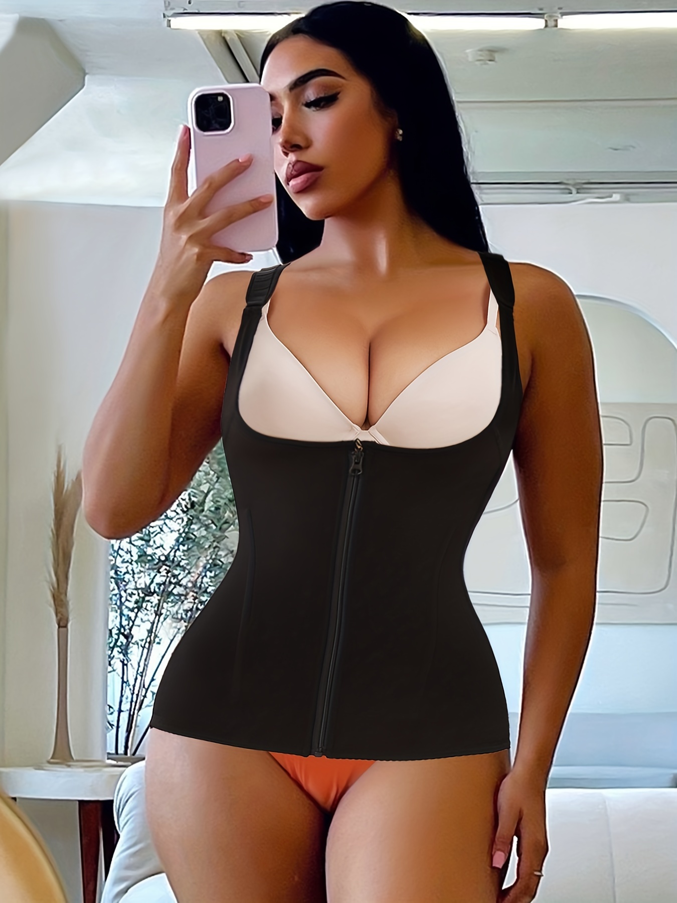 Open Bust Shaping Tops Waist Trainer Tummy Control Slimmer - Temu