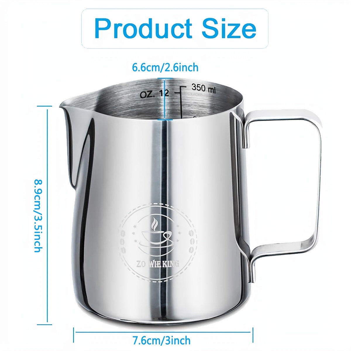Milk Frothing Pitcher, Stainless Steel Milk Frother Cup Steaming Pitcher  With Tick Mark, Decorating Art Pen, Coffee Bar Cappuccino Espresso Machine  Accessories Barista Tools - Temu