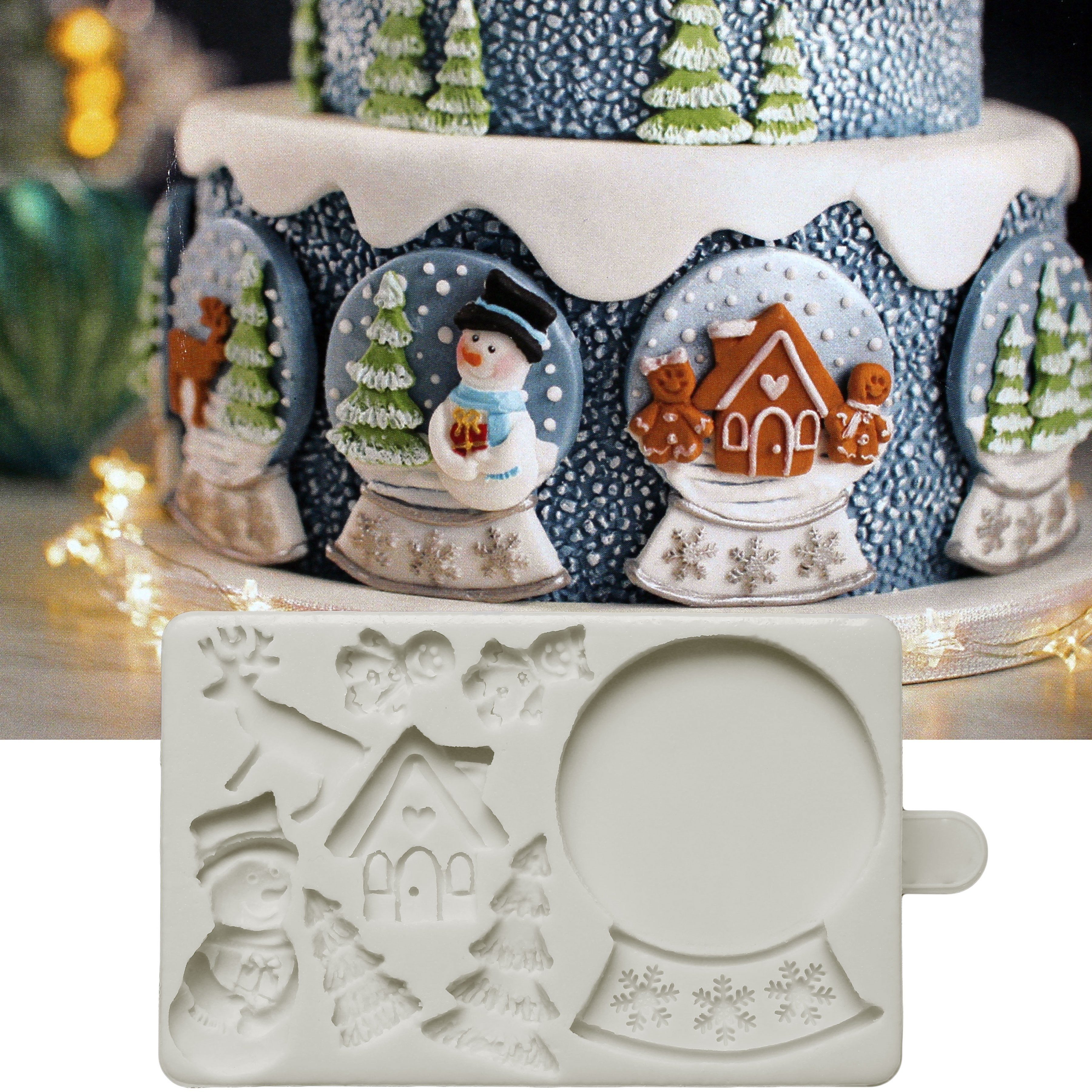 Christmas Snowflake Silicone Mould Fondant Cake Decorating - Temu