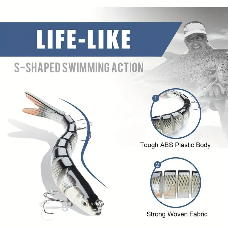 Bionic Fishing Lures Kit: Multi jointed Swimbaits Bass Trout - Temu  Australia