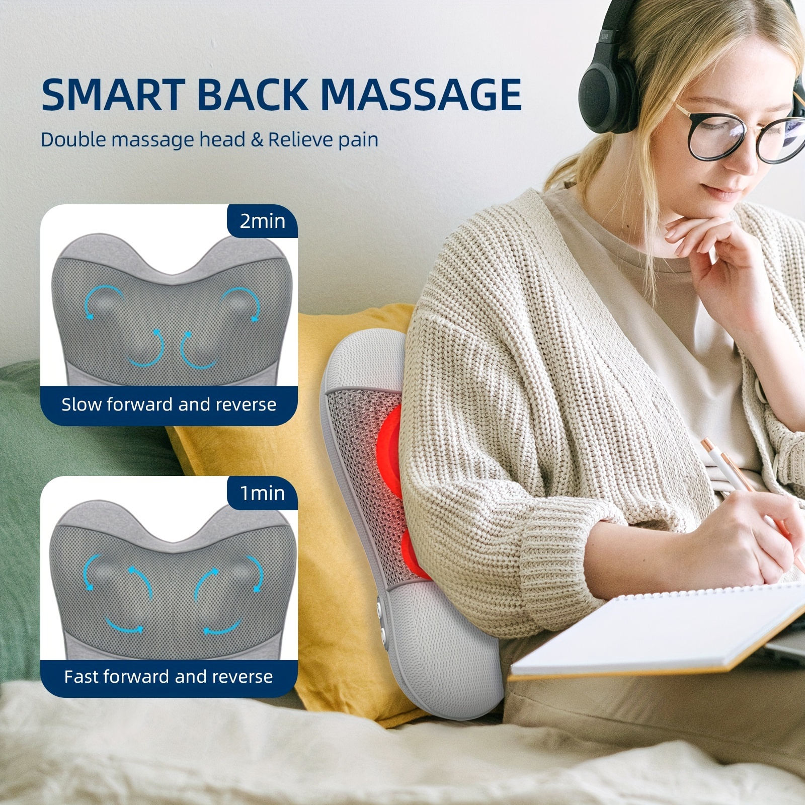 Shiatsu Back Shoulder and Neck Massager with Heat - Electric Full Body  Massager - Massagers for Neck and Back - Perfect Gifts for Friends, Family