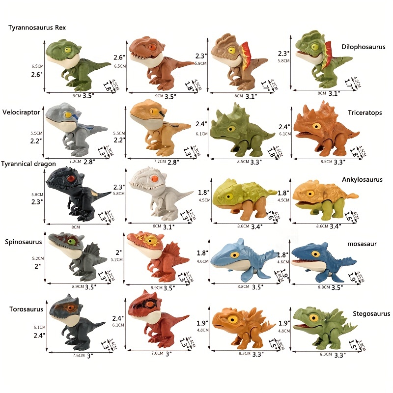 20pcs mini dinosaur finger puppets flexible joints 3 inch models perfect collectibles for boys girls la ferme 1