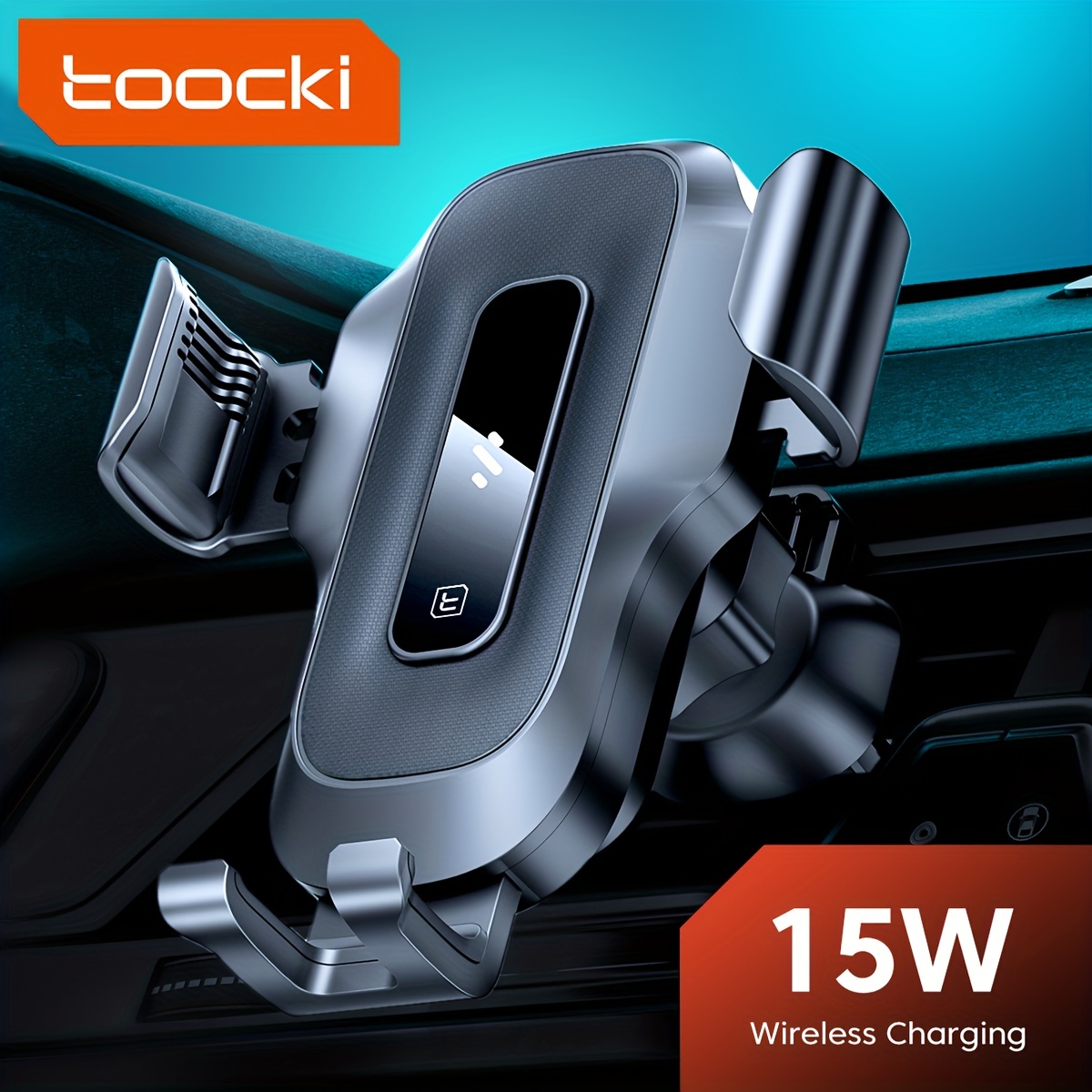 15W Wireless Car Charger & Phone Holder | Rotate 360° | 4.5-8in Phones