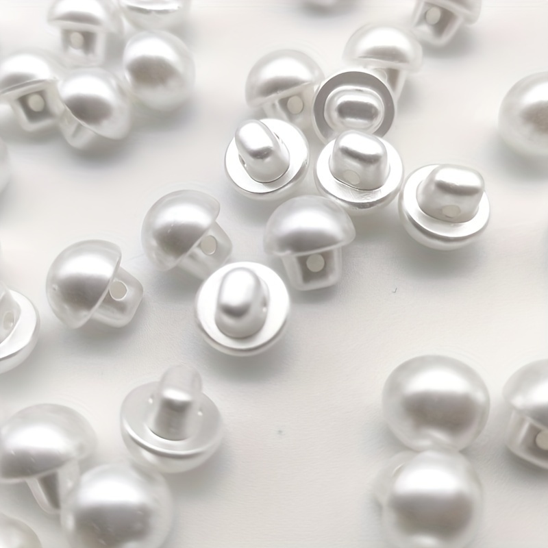 Round Hemisphere Abs Plastic Pearl Buttons With Sewing - Temu