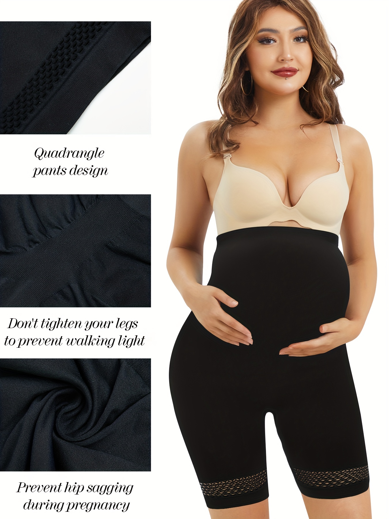 Breathable High Waist Maternity Maternity Panties With Abdominal