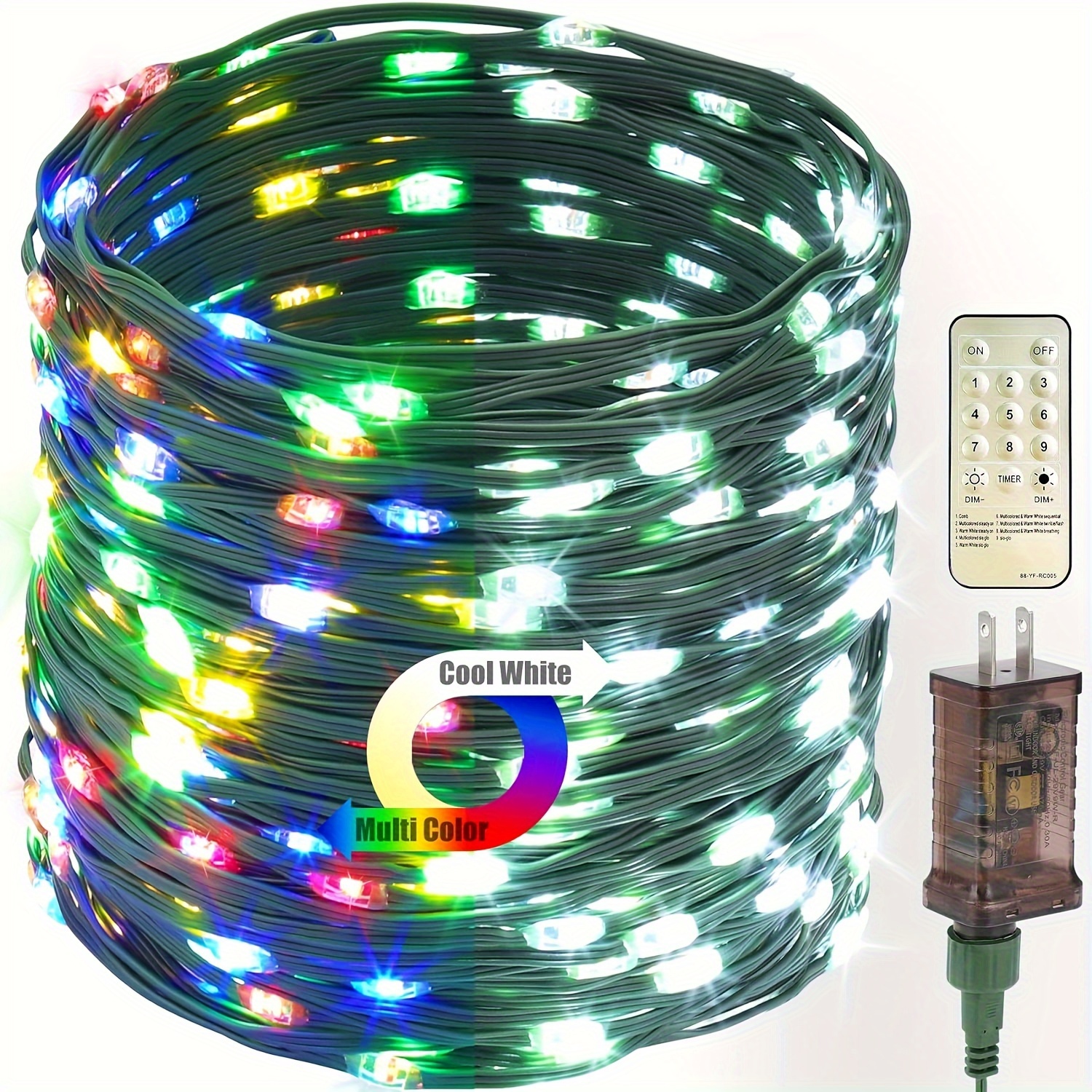 108ft 300LED Christmas Lights Connectable with 8 Modes & Timer