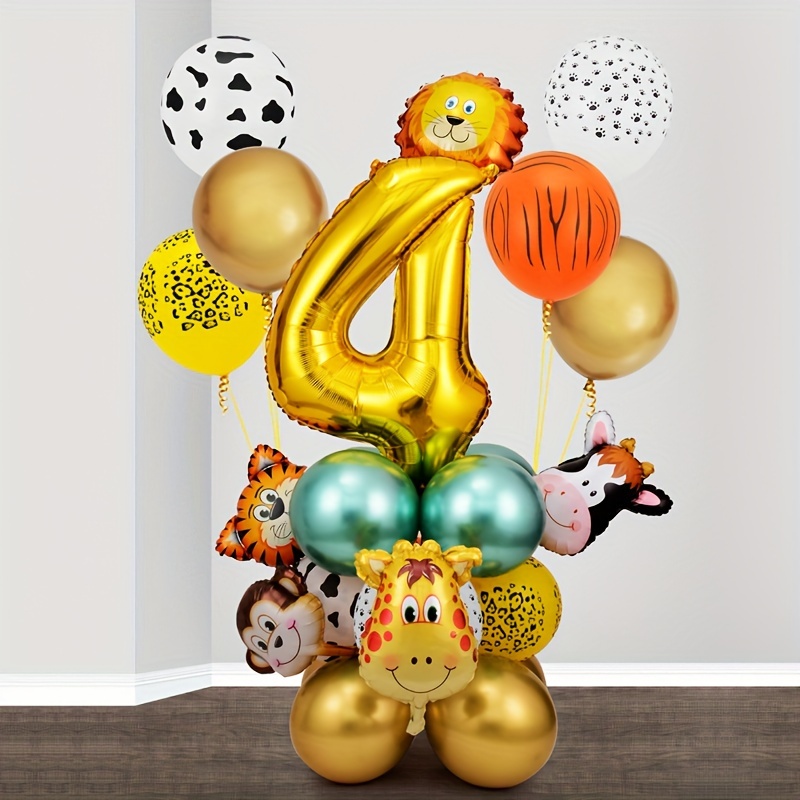 28 Pezzi Set Palloncini Numerati Animali Giungla Decorazioni - Temu Italy