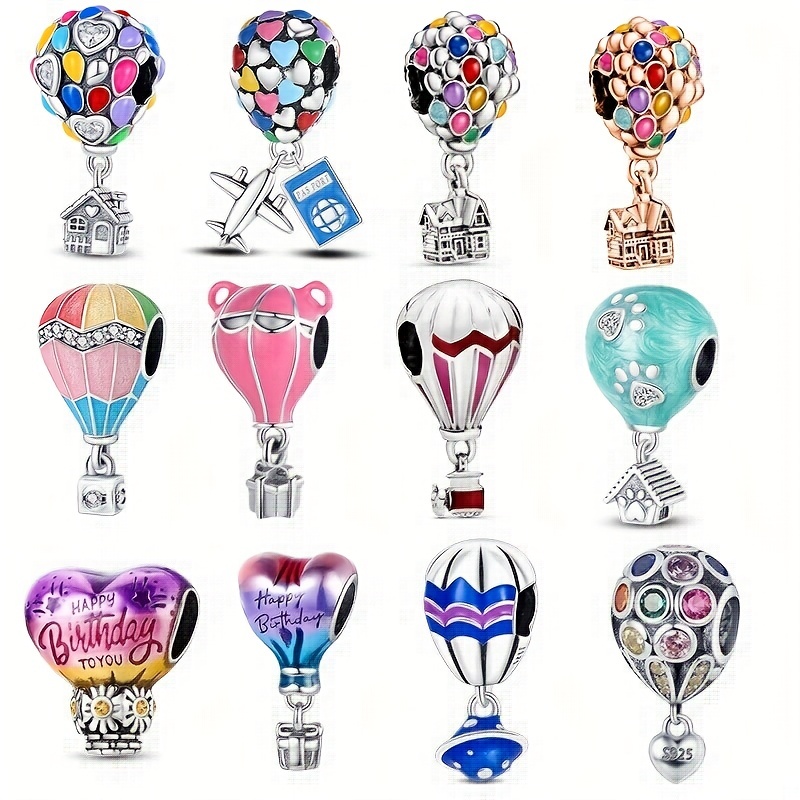 Happy Birthday Hot Air Balloon Charm