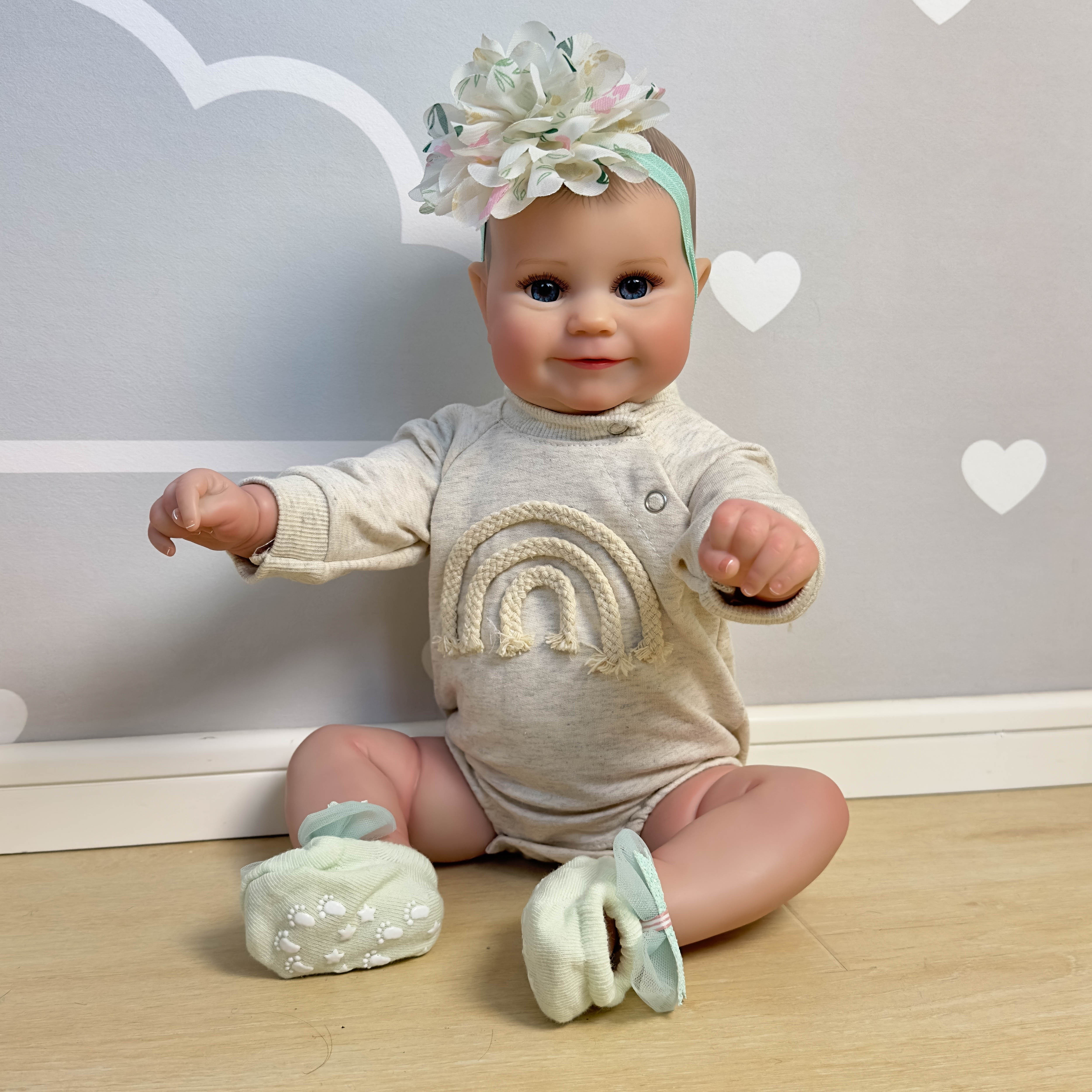 45cm Meadow Full Body Solid Silicone Bebe Reborn 3D Painted