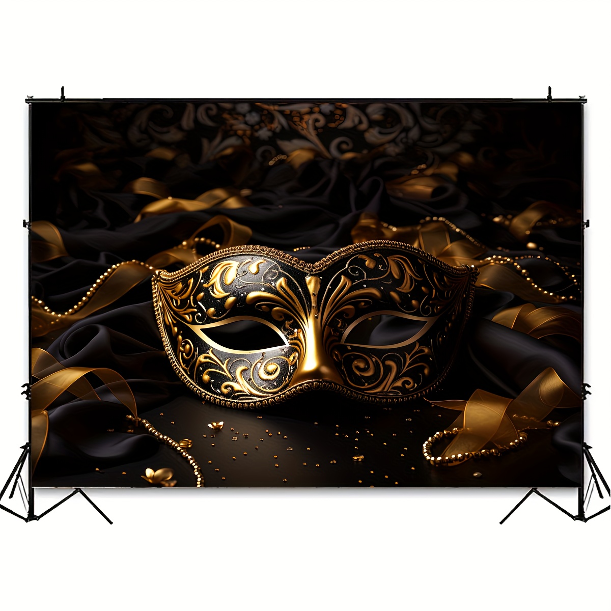 Photography Backdrop Carnival Masquerade Decorations Retro Glitter