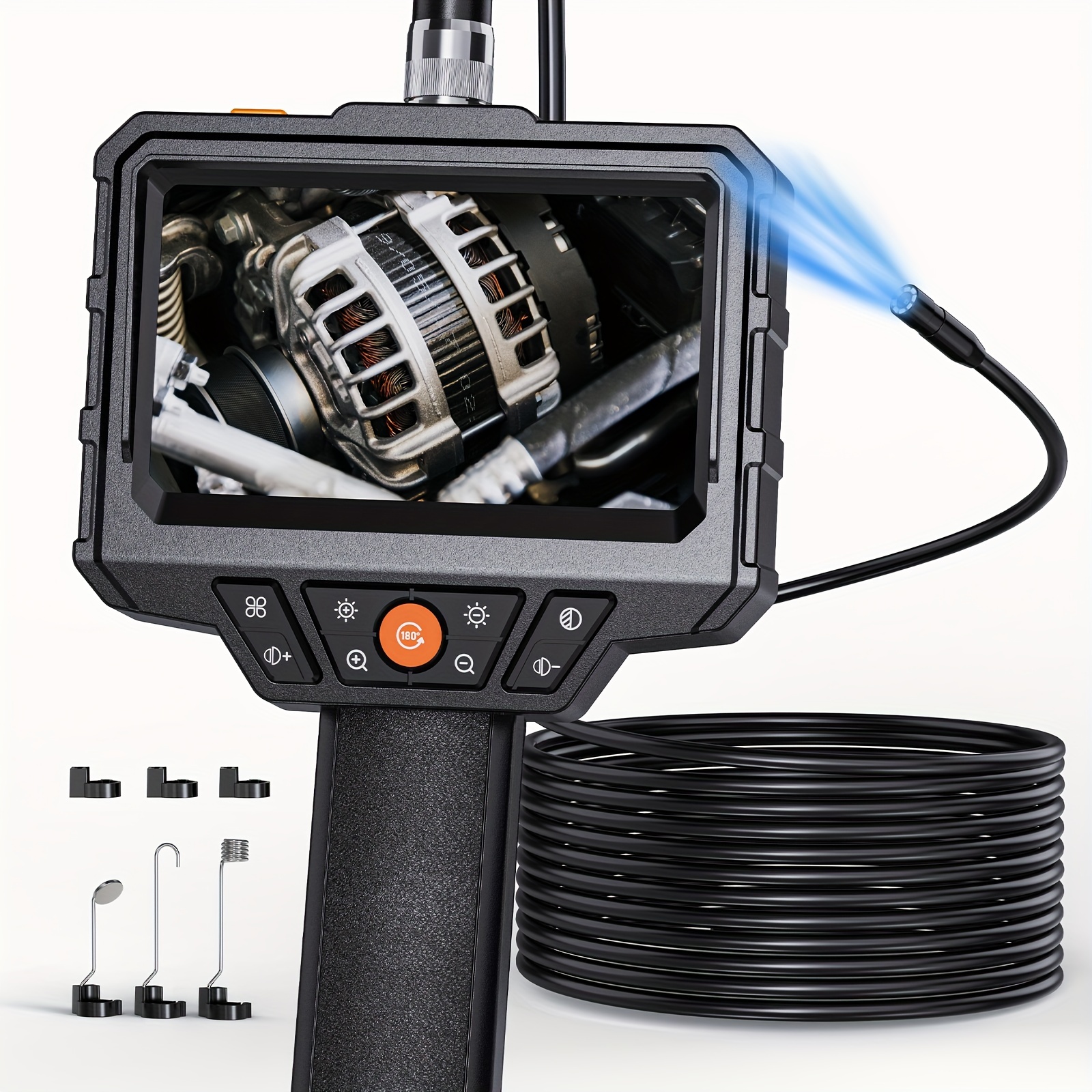 Caméra endoscope USB 10m avec sonde étanche flexible à 4 LED