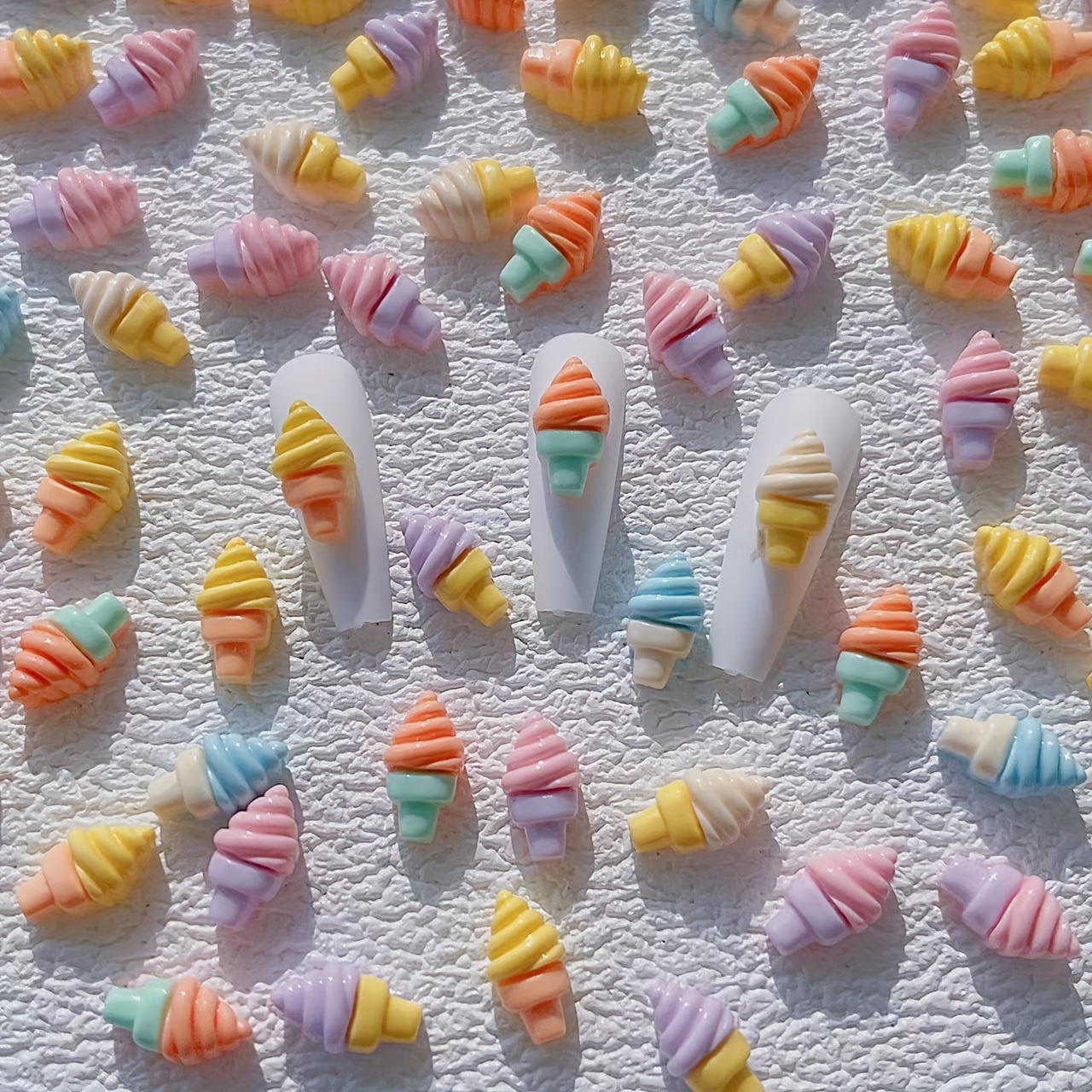 Cute Ice Cream Nail Art Charms 3D Mini Ice Lolly Kawaii Nail