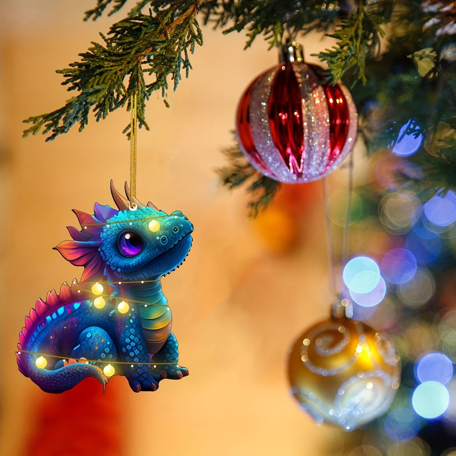 16pcs Random 2024 Chinese New Year Dragon Decoration Pendant, Hanging Card,  Hanging Tag, Colorful Hanging Ornament For Indoor Decoration