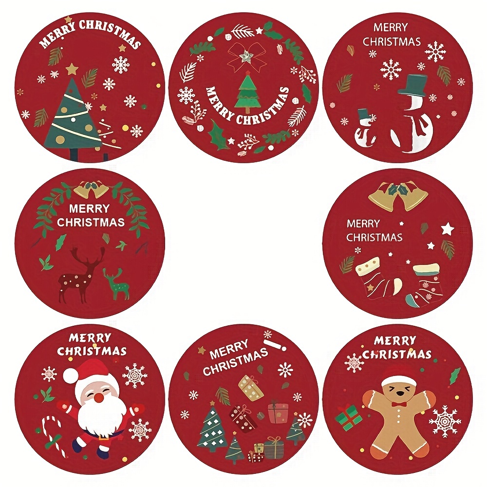 Cartoon Christmas Mail 7 Different Designs Die Cut Stickers - Set of 20
