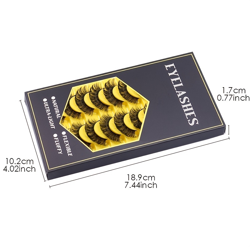 10 Pairs False Eyelashes Natural Soft Thick Eye Lashes Daily Makeup