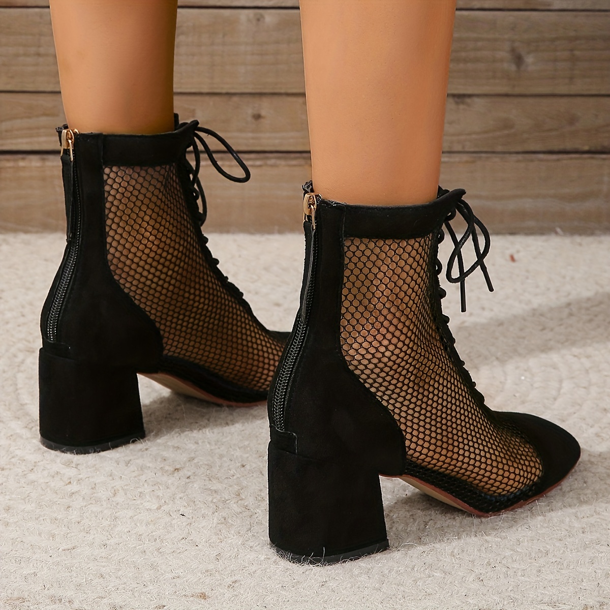 Lace 2024 mesh booties