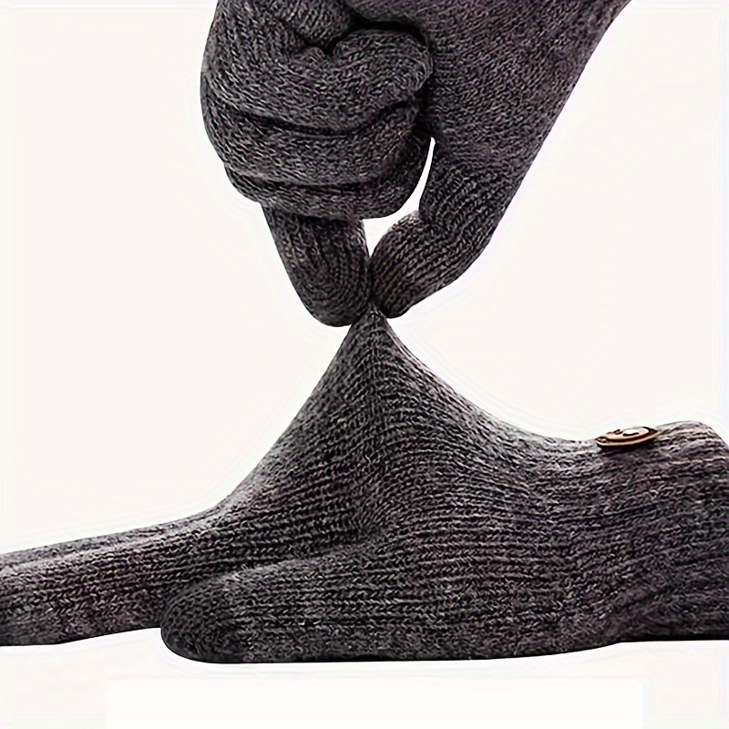 Men's Winter Touchscreen Knit Gloves for Outdoor Activities