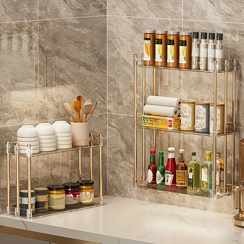 Bathroom Toiletries Shelf Countertop Storage Shelf Small - Temu