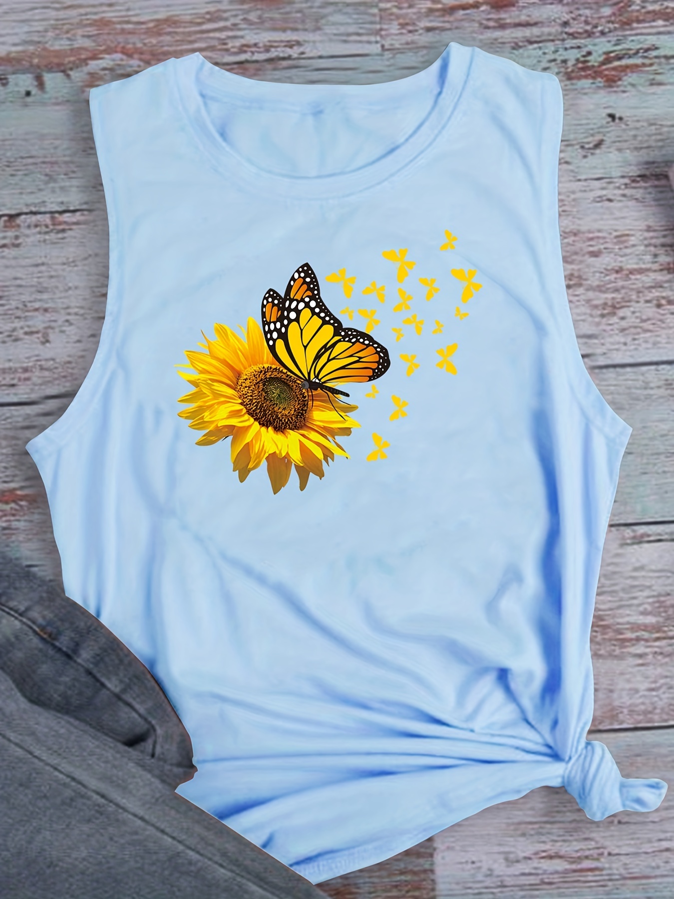 Sunflower Tank Top Sunflower Tank Tops for Women Plus Size Clothing  Available Womens Summer Tops Womens Summer Clothing Sun Flower 