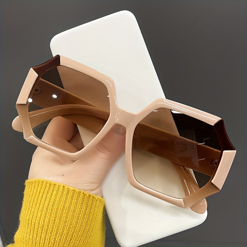 Large Round Sunglasses Women Men Y2k Fashion Color Block - Temu