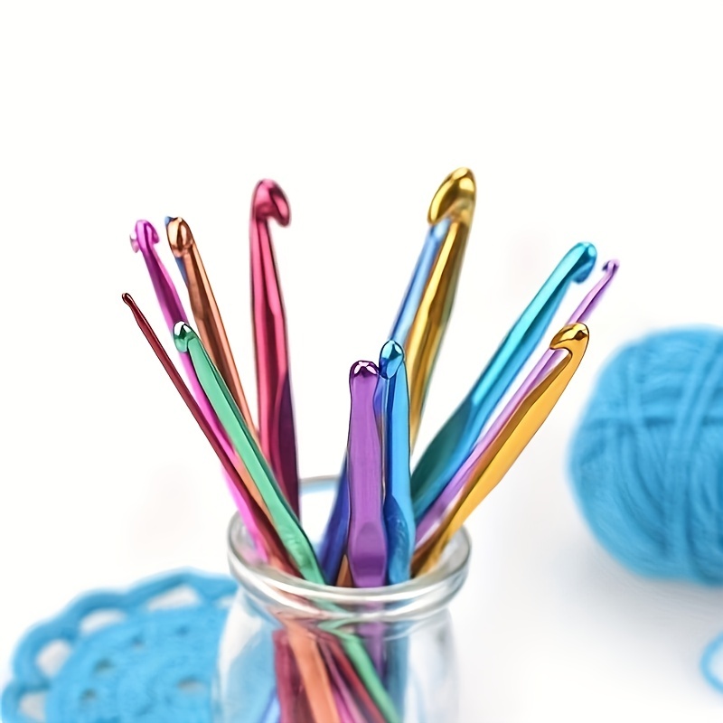 Crochet Needle Set With Bag Crochet Needles Thicknesses From - Temu
