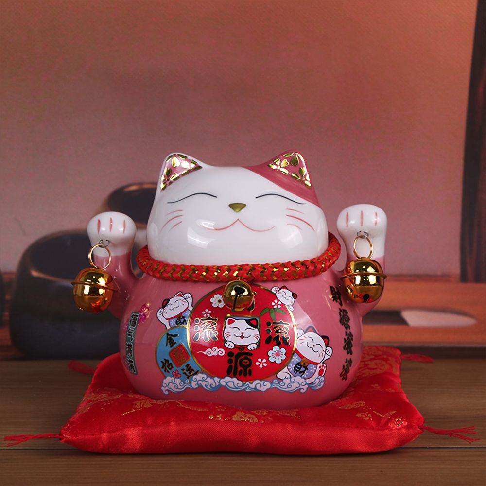 Chinese Style Lucky Cat Animal Sculpture Blessing Ornament
