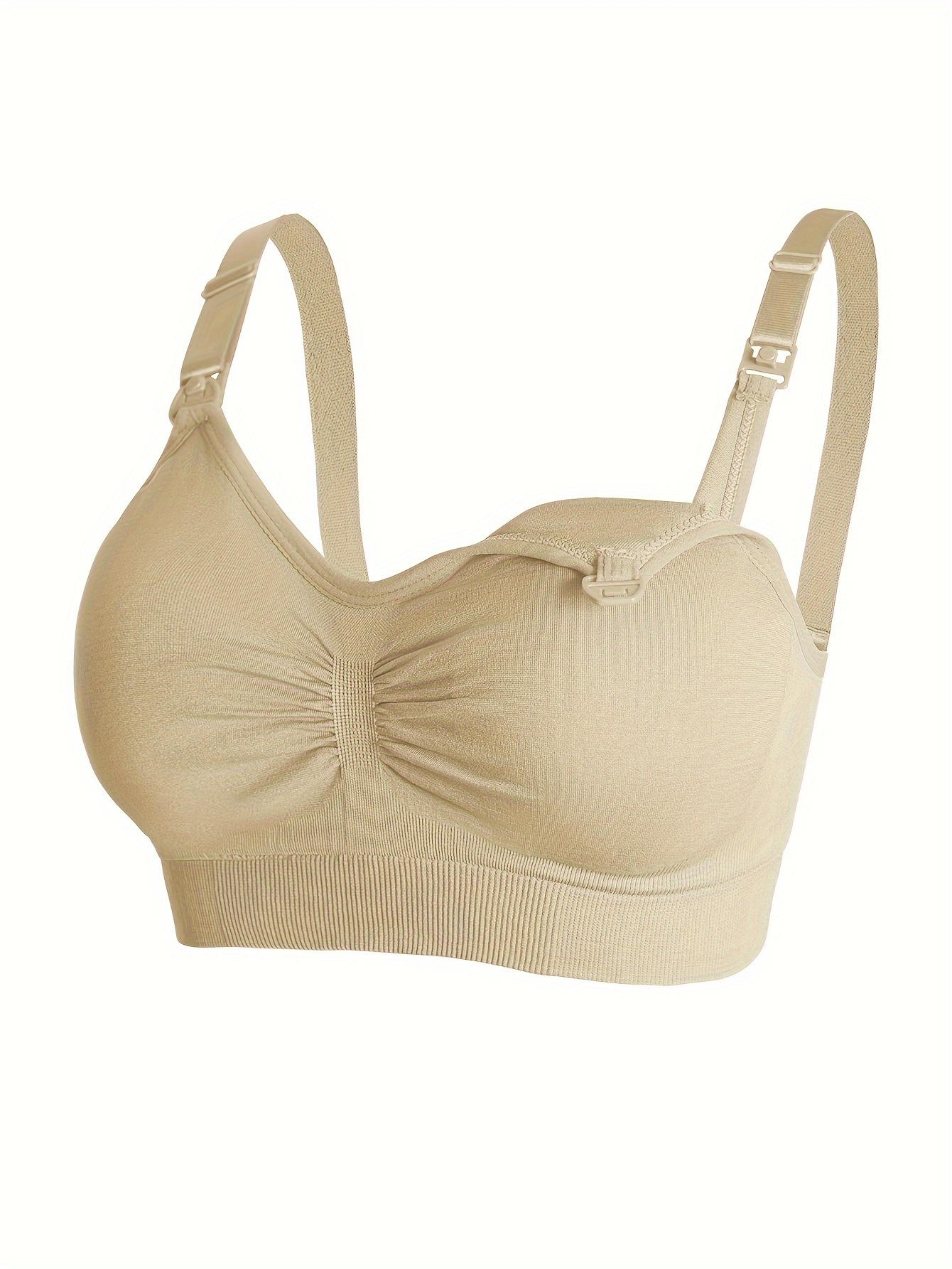 3pcs Simple Solid Wireless Bras, Comfy & Breathable Push Up Bra, Women's  Lingerie & Underwear