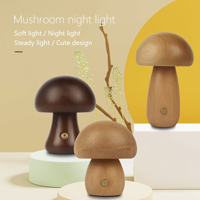 lampe de bureau mini champignon led usb soleil cafe déco maison