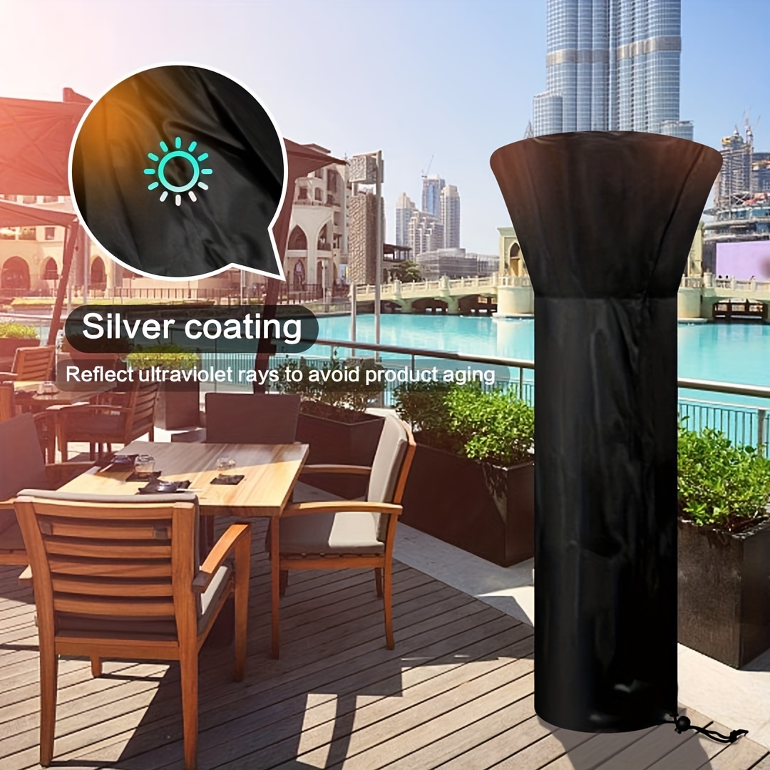 Patio Heater Cover, Outdoor Heavy Duty Heater Cover 210d Oxford Fabric  Waterproof Windproof Uv Heater Protection Cover Black Suitable For A  Variety Of Indoor And Outdoor Heaters, - Temu