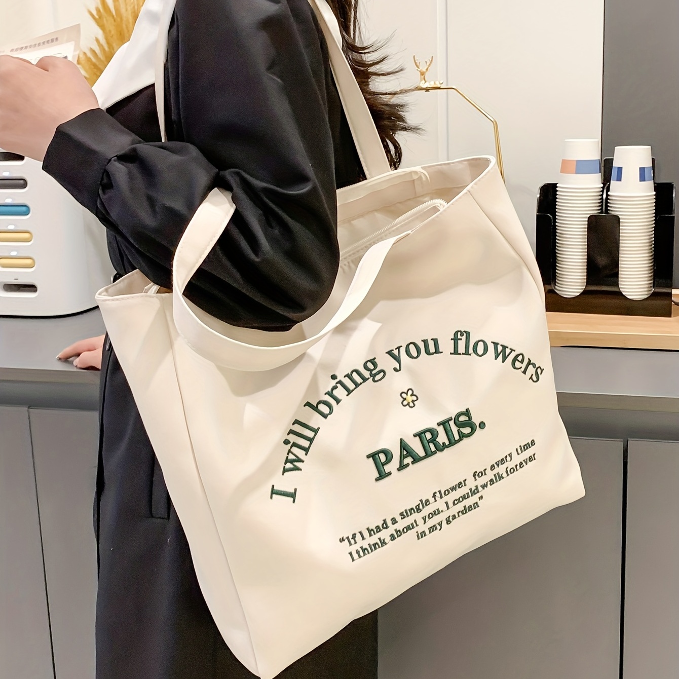  Women Canvas Tote Handbags Casual Shoulder Work Bag