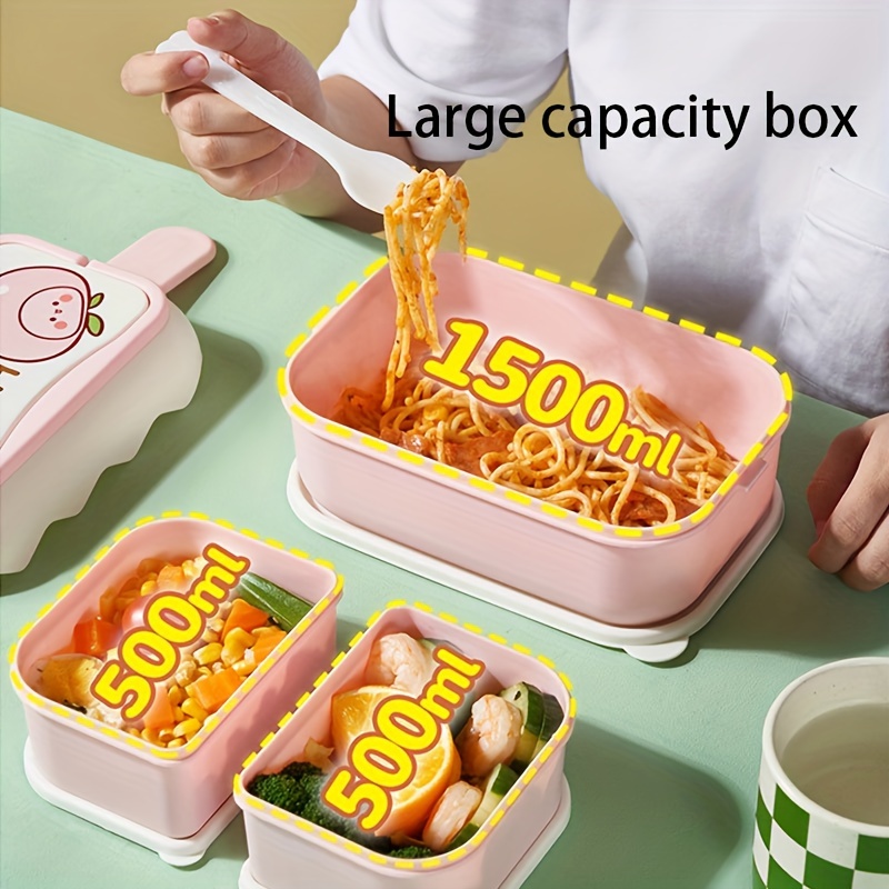 1pc Fruit Pattern Children's Portable Bento Box, Lunch Box For