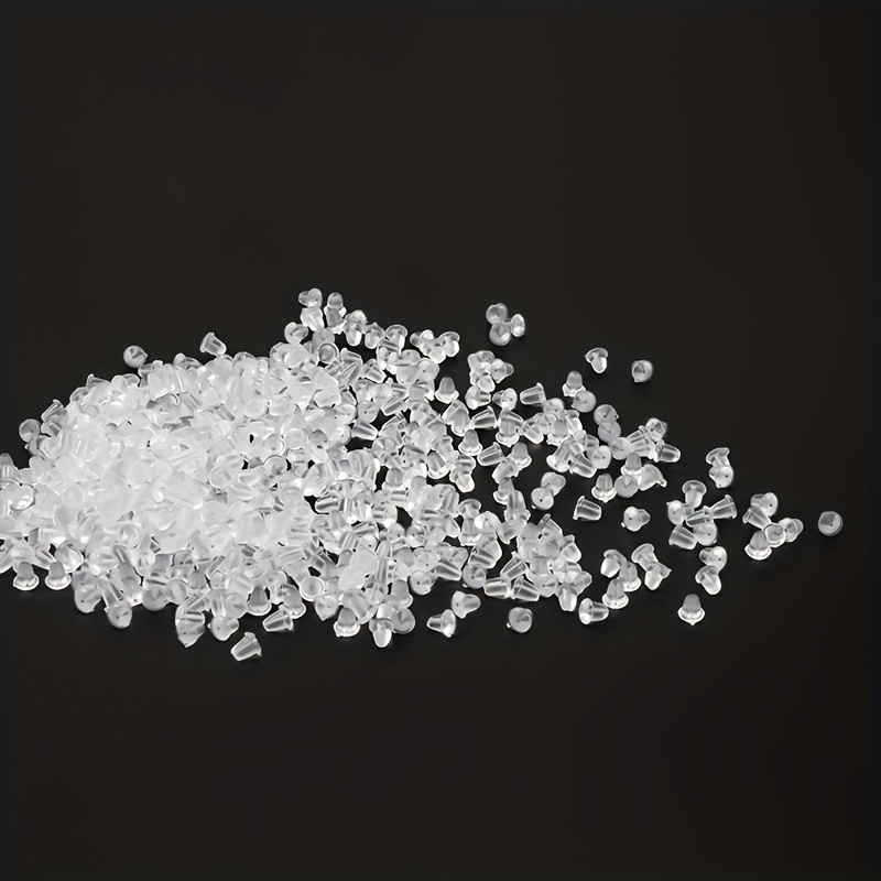 500pcs Clear Rubber Earring Silicone Ear Plug