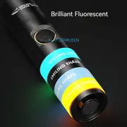 1pc rechargeable led flashlight multifunctional high power torch light tail magnetic flashlight white yellow light with soft light diffuser extension tube broken window hammer type c waterproof torch light for camping emergency details 5