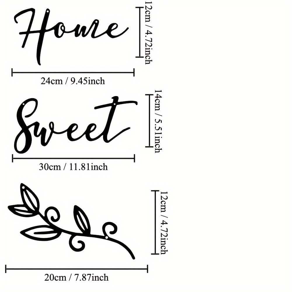 TEMU 5pcs Metal "" Letter Wall Decor, Metal Artwork, Scene Decoration, Room Decor, Suitable For Room, Bedroom, Bathroom, Kitchen, Indoor And Outdoor