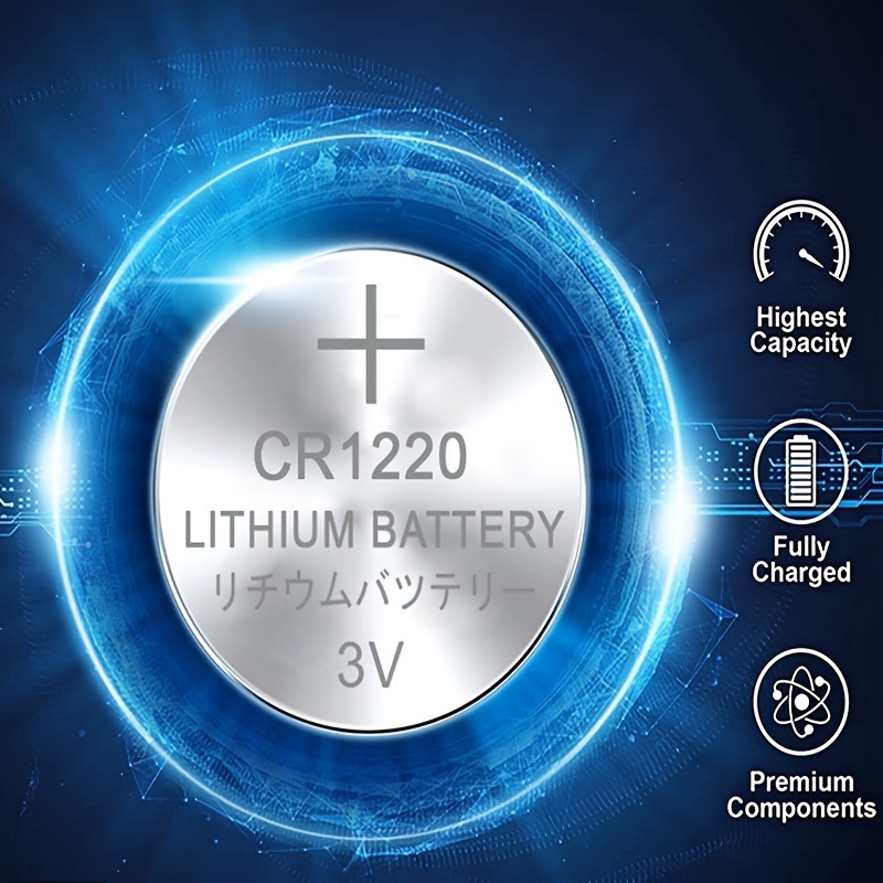 CR1220 12mm Diameter - 3V Lithium Coin Cell Battery