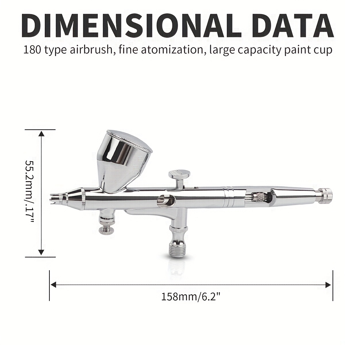 Airbrush Dual Action Gravity Feed Nozzle Spray Gun - Temu