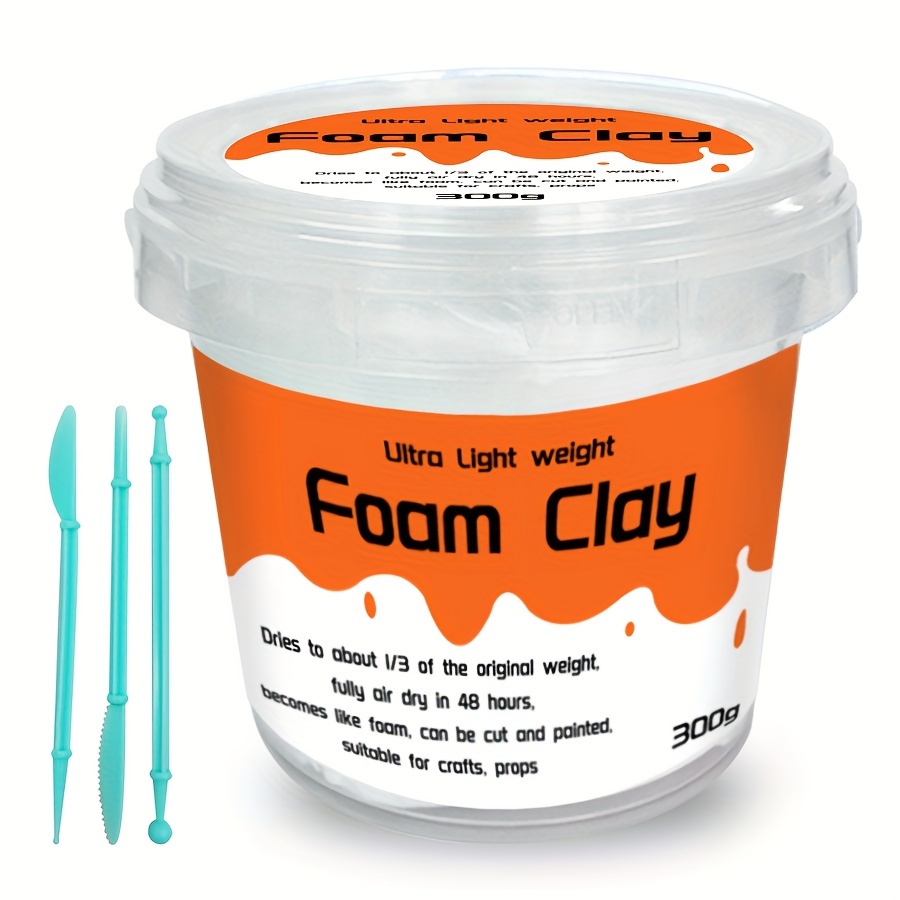  Air Dry Clay for Adults Foam Clay for Cosplay Soft Modeling  Clay for Sculpting with High Density and Hiqh Quality DIY Model Magic Clay  for All Ages, 300 Gram Grey 